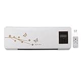 Air Conditioner and Heater, Wall Mounted Air Conditioner Heating Use, Air Conditioning Hot Fan Household Wall Hanging Air Conditioner with Remote Control (US Plug)