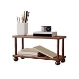 WANGHAI2024M Bookcases Chinese Style Office Desk Shelf Organizer Open Two-Tiered Plastic Wood Bookshelf