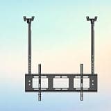 UIYTJRT Adjustable Ceiling TV Mount Bracket, Suitable for 55-86 Inch Large LED Screens, Ceiling TV Mount, Double Bar Adjustable Tilt TV Bracket, 800x400mm,