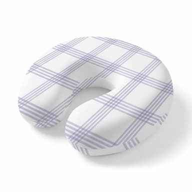 ZRNLTDGHK Neck Pillow Lavender Purple Stripes Travel Pillow Memory Foam U Shaped Pillows, Modern Minimalist Style Travel Neck Pillows for Airplane Car Office Home Sleeping Rest