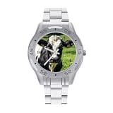 NTVOWPZO Three-Hand Analog Stainless Steel Watches for Men Easy Reader
