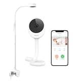NETVUE Peekababy Baby Camera with Wireless Audio, Adjustable Crib Mount Monitor, Works via 2.4GHz Wi-Fi for Wide Coverage & Stable Connection, Smart App, Two-Way Talk, No Screen (White)