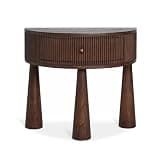 XCLOOZGL Solid Wood Nightstand with Drawer Mid-Century Bedroom Bedside Table Rustic Wood Finish Night Stand Creative Side Table Small Home Decor Storage Cabinet Easy Assembly