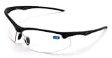 V.W.E. Bifocal High Performance Sport Protective Safety Glasses Bifocal - Clear Lens Reader Reading Glasses - Ansi Z87.1 Certified (Matte Black, 2.00)