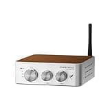 Qlearsoul HiCore H2 Bluetooth 5.4 Hi-Fi Stereo Amplifier — TI TPA3255 Class D, 100W x2 (@4Ω) Rated Output, Anti-Hijack BT Mode, RCA/AUX/BT 3-Input Hub for Passive Speakers, Includes 30V/5A Adapter