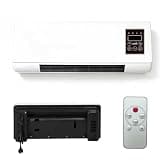 Portable Wall Air Conditioner, 2-in-1 Wall Mounted AC Unit with Heater and Fan Combo, Ductless Mini Split Smart System for Bedroom Home Garage No Window Needed(White)