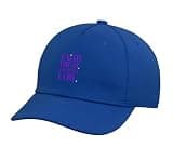 Mens Women Purple Faith High, Tolerance Low Purple Graphic Adjustable Printed Baseball Hat, Royal Blue