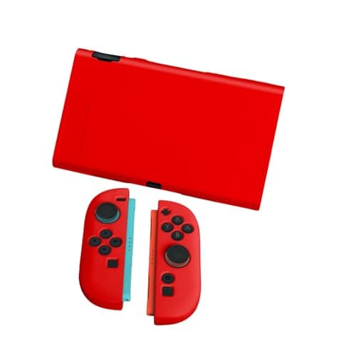 Protective Case Compatible with Nintendo Switch 2, TPU Soft Cover, Dockable, Full Protection for Handheld Mode (Red)