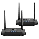 Wireless HDMI Transmitter and Receiver 4K 30HZ, 1000 FT, HDMI Loop-Out, IR Extend, Dual Cooling Systems, 9 Channels, 1 TX to 3 RXS, Streaming from STB, PC, DVD, CCTV to TV, Projector, Monitor