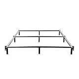 NOAH MEGATRON Queen Size Metal Bed Frame-7 Inch Heavy Duty Bedframe, 9-Leg Support for Box Spring & Mattress Foundation, 3000LBS, Black