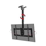 UIYTJRT Adjustable Ceiling TV Mount Bracket, LCD TV 360 Degree Rotating Frame Stand, Ceiling TV Mount, Fits 37-85inch TVs, Max 600x400mm, with Loading 176 Lbs,