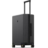 LEVEL8 Rolling Carry on Luggage Airline Approved, Carry-on Suitcases with Wheels, Lightweight Luminous Textured Luggage for Men Women, Tsa Lock, 20 Inch, Dark Grey