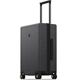 LEVEL8 Rolling Carry on Luggage Airline Approved, Carry-on Suitcases with Wheels, Lightweight Luminous Textured Luggage for Men Women, Tsa Lock, 20 Inch, Dark Grey