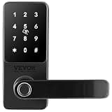 VEVOR Smart Lock, 5-in-1 Smart Door Knob, Fingerprint Deadbolt with App Control, Bluetooth Smart Lock, Keyless Entry Door Lock with Handle, Biometric Door Lock, Keypad Digital Door Lock for Front Door