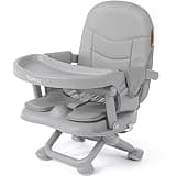 YOLEO Baby High Chair Booster Seat for Dining Table, Foldable High Chairs with Adjustable Heights, Travel Booster Seat with Removable Tray