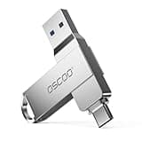 OSCOO 32GB USB Flash Drive, USB 3.1 Gen 1 Dual USB-C & USB-A Memory Stick, Portable Thumb Drive for iPhone 15/16/17, Mac, Android Phones, Tablets, Laptops, Mac, Windows – Photo & Video Backup