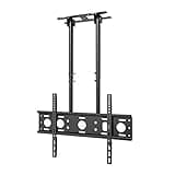 SDdPulse TV Stand Height Adjustable TV Ceiling Mount, 0-20° Flip Down Adjustable TV Bracket, for Most 40-85 Inch TVs, Fit Flat and Vaulted Ceiling