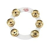 Gold Cowbell & Tambourine – Double Row Super Loud Quenched Jingles, Pro-Grade Hi-Hat/Cymbal Bell with Explosive Cut, Fits All Drum Kits, Essential for Latin/Funk/Rock, 7 Colors