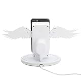 Omquot 10W Wireless Charger Angel Wing Style Fast Charging for Mobile Phone Universal for Office Home ABS Pattern Exquisite Design Ultra-Thin Travel Practical