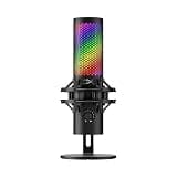 HyperX QuadCast 2 S – USB Microphone, with RGB Lighting, Streaming and Podcasting, with On-Board Controls, LED Lighting, Removable Shock Mount, PC, Mac, USB-C - Black