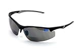 V.W.E. Bifocal High Performance Protective Safety Glasses Light Mirror Tint Bifocal - Reader - Sunglasses Ansi Z87.1 (Matte Black, 2.00)