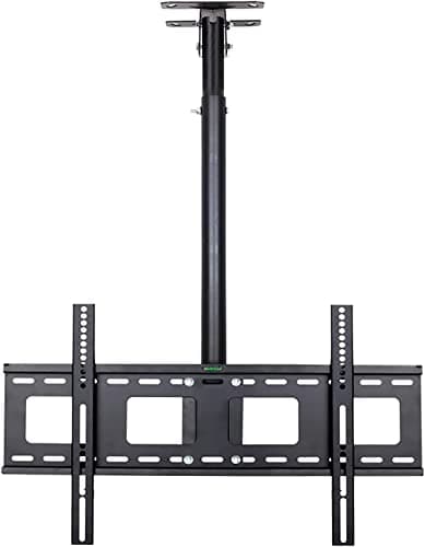 Ceiling TV Mount Bracket for 40 70 Inch TVs Adjustable Height 360° Rotation Tilting 132lbs Capacity Black Stand for Flat Panel LCD Plasma Sns (1.52m)