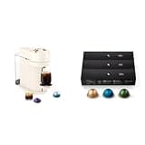 Nespresso Vertuo Next Coffee and Espresso Maker by DeLonghi, Creamy White with Gold with Capsules