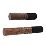 PACKOVE 2pcs Tibetan Singing Bowl Mallet Wooden Striker with Ergonomic Grip for Sound Enhancement 5" and 7" Sticks for Yoga and Mindfulness Meditation