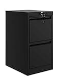 GarveeHome File Cabinet with 2-Drawer Lock - Vertical Metal Filing Cabinet for Letter/Legal Size Documents - Heavy Duty File Storage for Home Office | Requires Assembly, Black