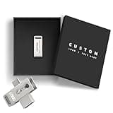Kacenray Custom Swivel USB Type-C Flash Drive, Personalized Logo Rotary Dual Connector Memory Stick for Corporate Gifts, Weddings, Photographers, with Optional Presentation Box (100,4 GB)