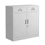 ntumLeap Lateral File Cabinet-2-Drawer Metal Filing Cabinet & Printer Stand,33.4" L X 35.4" H X 15.3" D,White Office Storage Solution for Home & Office Nization,