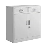 ntumLeap Lateral File Cabinet-2-Drawer Metal Filing Cabinet & Printer Stand,33.4" L X 35.4" H X 15.3" D,White Office Storage Solution for Home & Office Nization,