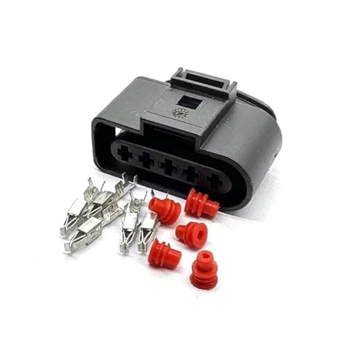 1 Set 5 Pin 1J0973725 Auto Sensor Connector Waterproof 1J0 973 725 for 6X0973825(Blue,Red)