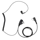 Two Way Radio Headset Ptt Mic Earpiece In Ear Earbud Piece for Baofeng uv5r uv 5r uv-5r for Kenwood for Retevis rt21 rt22 2 Pin Walkie Talkie(Wired,Black)