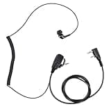 Two Way Radio Headset Ptt Mic Earpiece In Ear Earbud Piece for Baofeng uv5r uv 5r uv-5r for Kenwood for Retevis rt21 rt22 2 Pin Walkie Talkie(Wired,Black)
