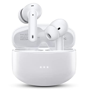 XIAOWTEK A40 Pro Wireless Earbuds, 50Hrs Playtime Bluetooth Earbuds Built in Noise Cancellation Mic with Charging Case, Bluetooth Headphones with Stereo Sound, IPX7 Waterproof Ear Buds for Phone