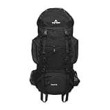 Teton 55L Scout Internal Frame Backpack for Hiking, Camping, Backpacking, Travel, Rain Cover Included, Black