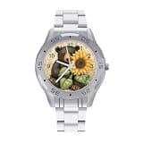 FekiLoot Watches for Men Big Face Stainless Steel Wristwatch Casual Watch