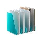 hezhuhe2258 Book Shelf Simple Four Compartment Acrylic Bookshelf Office File Organizer Rack