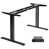 TOPSKY Dual Motor Electric Standing Desk Frame, Height Adjustable Sit Stand Base for Home Office, Fits Table Tops up to 70.8 x 31.5 Inch, 225 lb Capacity (Black, Without Stand)