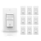 ECOELER 10Pack Occupancy Motion Sensor Light Switch, PIR Infrared Motion Activated Wall Switch, Neutral Wire Require, Single Pole Sensor Switch for CFL/LED/Incandescent Bulb, UL Listed