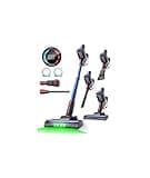 Slivamo S10 Cordless Vacuum Cleaner, 40KPA/500W/45Mins, LED Display, 8-in-1 Lightweight Stick Vacuum Cleaners for Home with Green LED Light, 6-Stages Filtration, Self-Standing Design, Blue