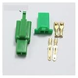 LKHRIPMA 2set 2.8mm 2P Green Electrical Connector Kits 2.8 mm 2Pin Male Female Socket