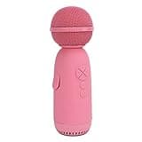 RiToEasysports Bluetooth Microphone, Portable Wireless Karaoke Mic Speaker with 5 Voice Change Modes for Children Home Party Entertainment Gift (Roseate)