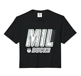 NBA Milwaukee Bucks Stacking Logo Comfort Colors Crop Top