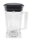 2L Square Blender Jar Cup with Toothed Bottom Lid, Compatible For Commercial Smoothie Blenders