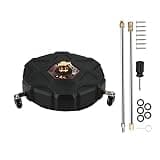 ZGUZMCMK Rotary Surface Cleaner, Pressure Washer Surface Cleaner, with Wheels, Replaceable Flat Surface Cleaner Driveway Power Washer for Park Sidewalks