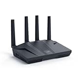 GL.iNet GL-MT6000 (Flint 2) WiFi 6 High Speed Gaming Routers for Wireless Internet, 2 x 2.5G Ethernet Ports, Long Range Computer VPN WiFi Router, Home & Business