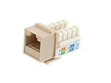 Networx Cat6 Keystone Jack - 90 Degree RJ45 Ethernet Module - 50 Micron Gold Plated - Slim Profile for High Density Patch Panels - UL-Listed Fire Retardant - Beige - 25 Pack