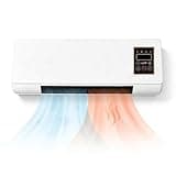Wall Mounted Air Conditioner, Portable Ductless 2-in-1 Smart Mini AC Cooler Fan and Space Heater Combo, AC Unit Cooling and Heating System, Quiet for Home Office Living Room(White)